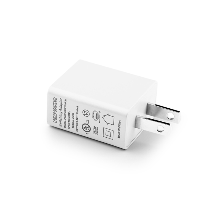 5V1A 美規USB充電器 白色