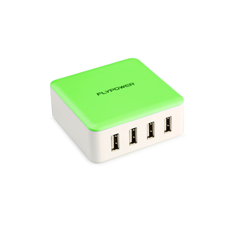 5V6A 多口USB充電器 綠色